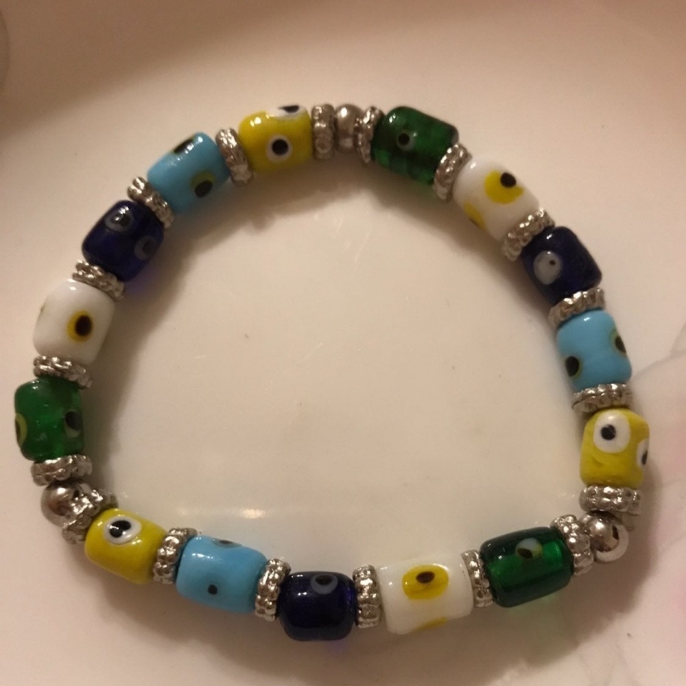 Evil Eye Multicolor Elestic Bracelet